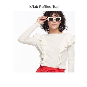 K/lab Ruffle Long Sleeve tee